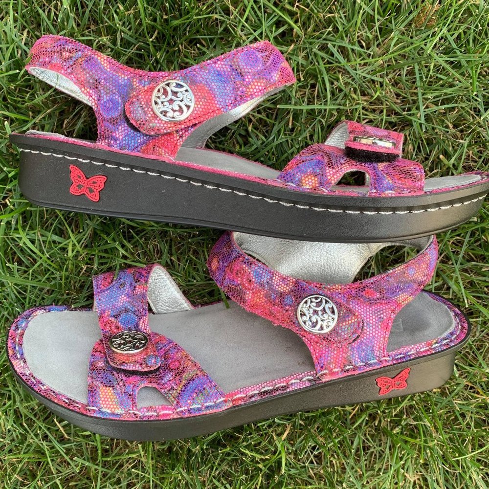 Alegria Comfort Sandals Python Print Leather 37 - image 2